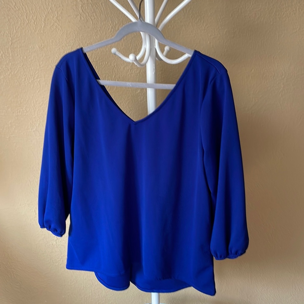 Royal blue blouse